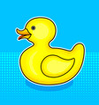 rubber duck toy comic book style vector image