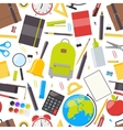 seamless pattern of school supplies vector image