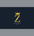 jewelry gold z alphabet letter logo icon creative vector image