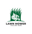 lawn mower logo icon vector image vector image