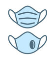 mask and respirator virus protection covid19 19 vector image