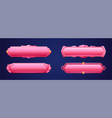 pink medieval game buttons user interface menu vector image vector image