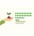 planting tree infographic vector image vector image