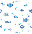 seamless fish patter vector image