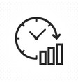 clock graph icon vector image