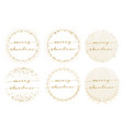merry christmas calligraphy on golden dandelion vector image