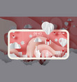 paper art white balloons gift floating vector image vector image