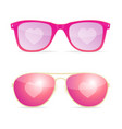 realistic 3d sunglasses pink lenses woman dream vector image