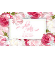rose wedding invitation vector image vector image
