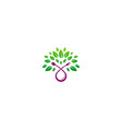 vegetarian food organic logo vector image vector image