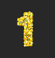 gold glittering number 1 vector image vector image