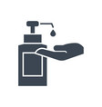 hand sanitizer related glyph icon vector image vector image