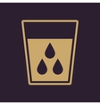 liquid in glass icon water and drink aqua vector image vector image