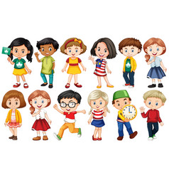 Set children from different countries Royalty Free Vector