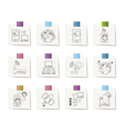 computer and mobile phone icons vector image