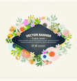 floral frame design vector image vector image
