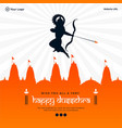 happy dussehra banner design vector image