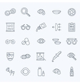 oculist correction eyes health icons set vector image