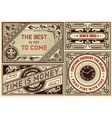old advertisements pack- vintage vector image vector image