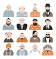 people avatar face icons vector image