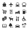 set of icons for locations and services vector image vector image