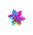 paper cut flower shape 3d design vector image