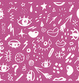 seamless pattern with hand drawn sketched doodle vector image