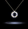 darkness and jewelry pendant vector image
