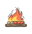 hindu funeral ceremony rgb color icon vector image vector image