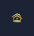 home realty arcithect gold logo vector image
