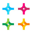 logo in form a stylized cross vector image vector image