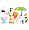 african zoo or safari animals for children clipart vector image vector image