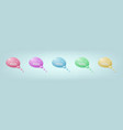 3d speech bubble realistic plastic icon speech vector image vector image