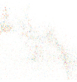 confetti on a white square vector image