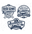 fishing logo salmon fish icon vector image