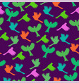 seamless pattern with colorful birds graphics vector image