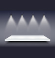 white presentation platform vector image