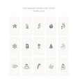 christmas instagram story highlight templates set vector image