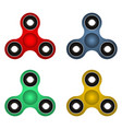 collection of fashionable modern spinners toy vector image