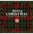 merry christmas and happy new year greeting card vector image