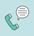 phone talk social message icon filled outline vector image