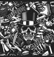 seamless pattern with barbershop design elements vector image