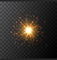 star burst sparkle with glow light effect vector image vector image