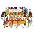 art hand made fair toys in park outdoor vector image