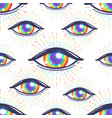 seamless pattern with rainbow colored eyes flag vector image vector image