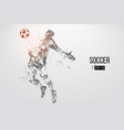 silhouette of a football player from particles vector image
