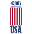 greeting card happy independence day 4th july vector image