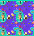 sweet ice cream seamless pattern vector image