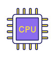 cpu color icon vector image
