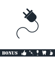 power cord icon flat vector image